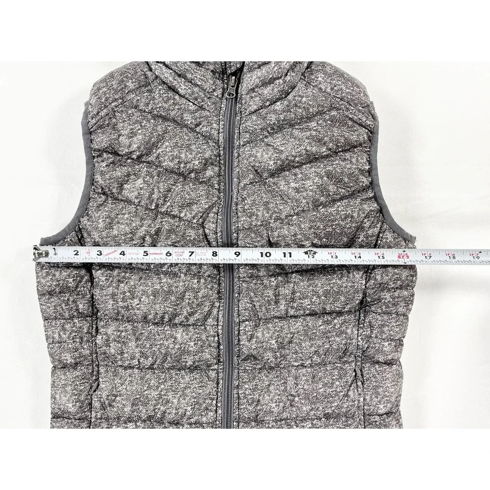Be‎ By Blanc Noir Down Puffer Vest Womens XS Gray Packable Lightweight Full Zip